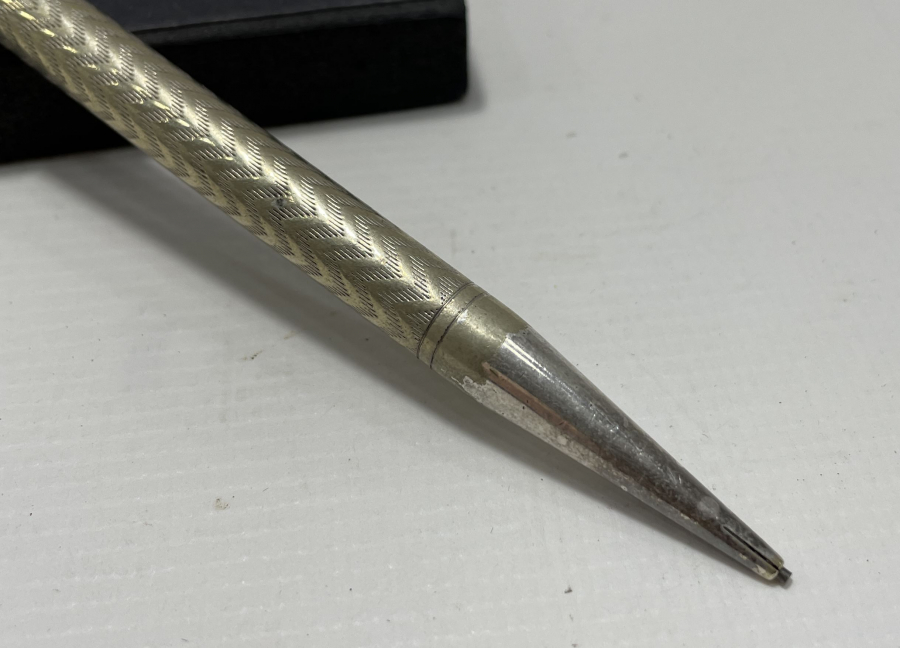 1900 BAŞLARI GÜMÜŞ KAPLAMA ANTİKA KURŞUN KALEM