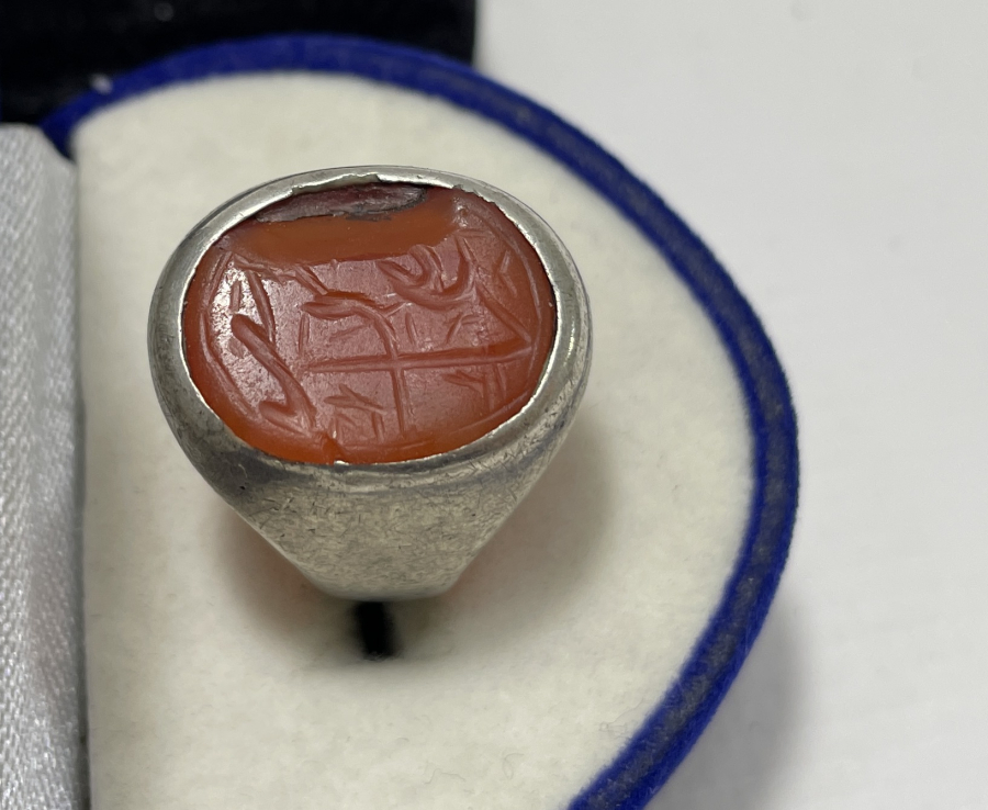 AKİK ÜZERİ OSMANLICA ALİ YAZILI OSMANLI DÖNEMİ MÜHÜR YÜZÜK