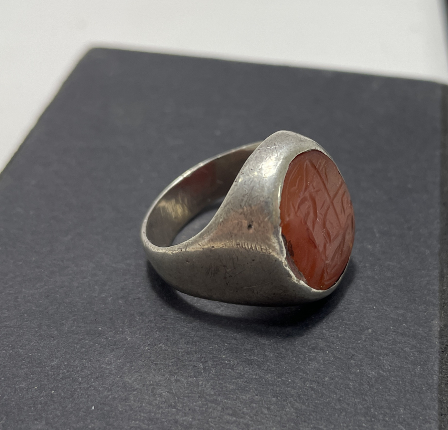 AKİK ÜZERİ OSMANLICA ALİ YAZILI OSMANLI DÖNEMİ MÜHÜR YÜZÜK