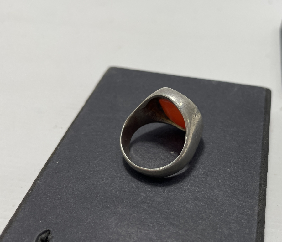 AKİK ÜZERİ OSMANLICA ALİ YAZILI OSMANLI DÖNEMİ MÜHÜR YÜZÜK