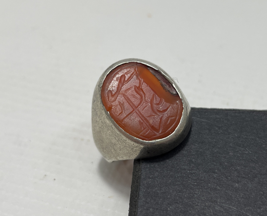 AKİK ÜZERİ OSMANLICA ALİ YAZILI OSMANLI DÖNEMİ MÜHÜR YÜZÜK