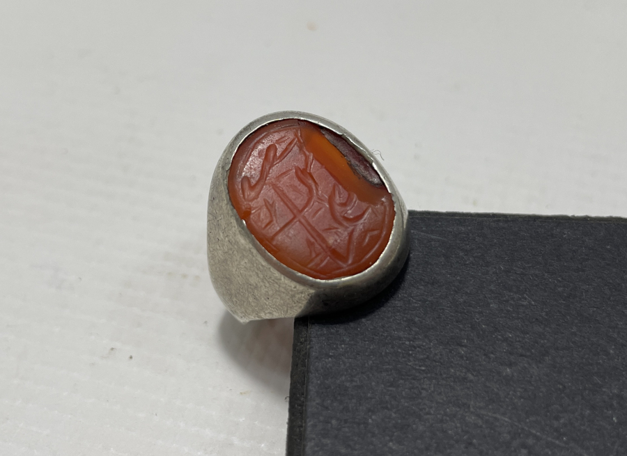 AKİK ÜZERİ OSMANLICA ALİ YAZILI OSMANLI DÖNEMİ MÜHÜR YÜZÜK