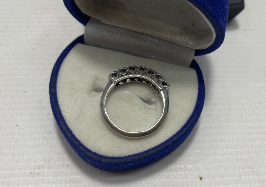 7 TAŞ PIRLANTA ANTİKA YÜZÜK