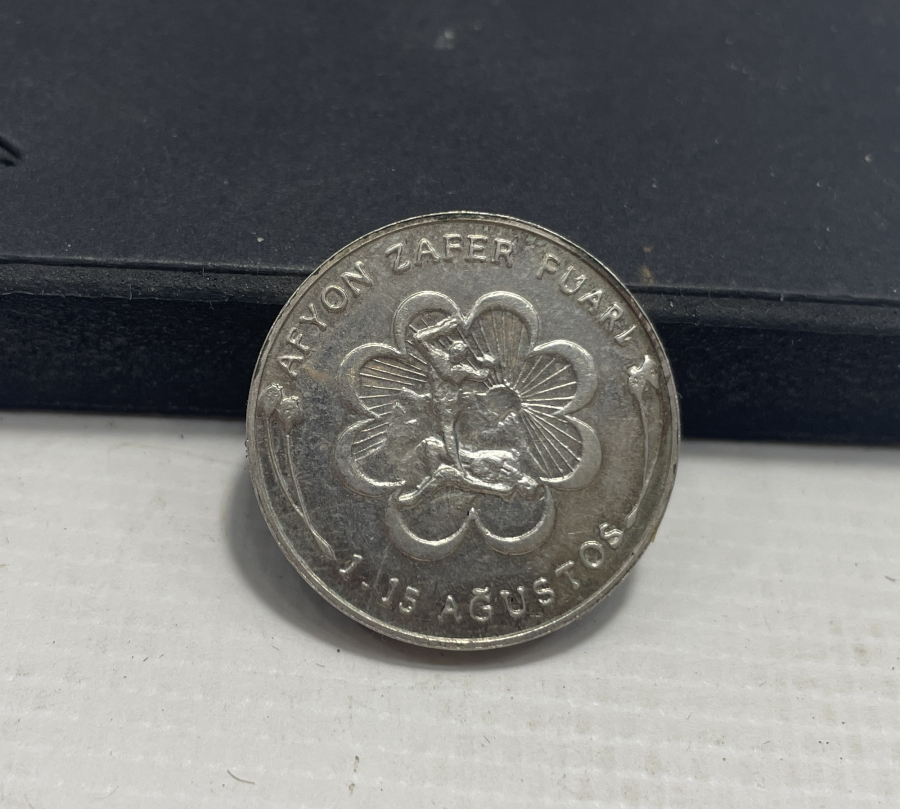 AFYON ZAFER FUARI ANISINA BASILMIŞ GÜMÜŞ HATIRA PARA