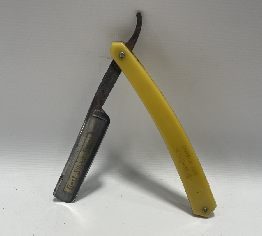 ALTIN KAPLAMA ANTİKA BERBER USTURASI