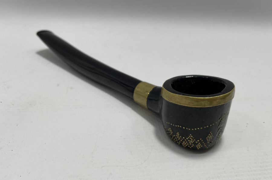 OSMANLI DÖNEMİ AFYON İŞİ GÜMÜŞ ÇAKMA İŞÇİLİKLİ PİPO