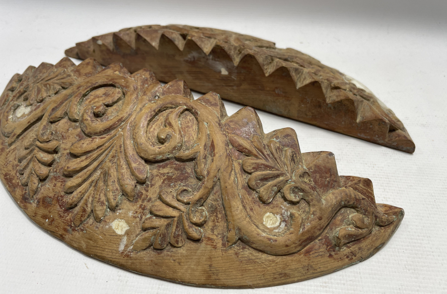 OSMANLI DÖNEMİ ÇOK NADİR EL OYMA AHŞAP TAVAN GÖBEĞİ