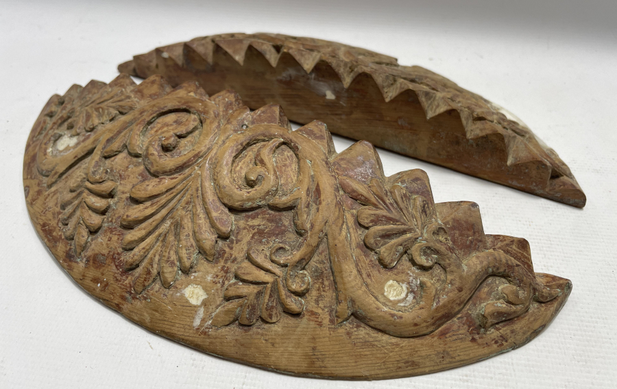 OSMANLI DÖNEMİ ÇOK NADİR EL OYMA AHŞAP TAVAN GÖBEĞİ