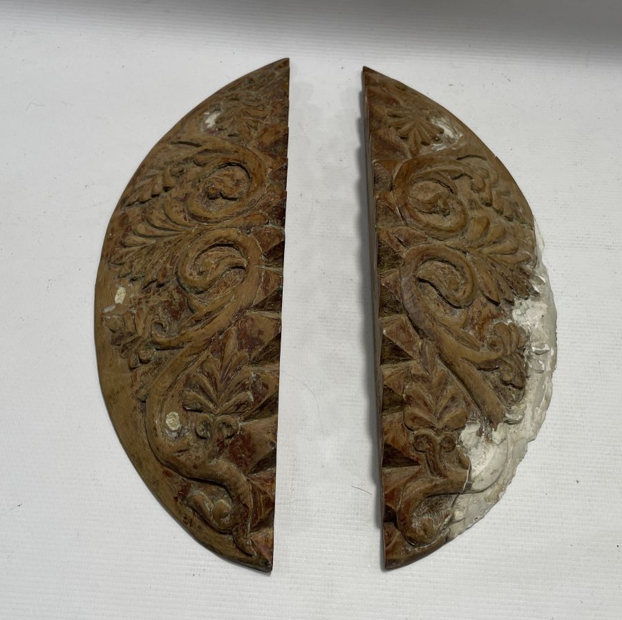 OSMANLI DÖNEMİ ÇOK NADİR EL OYMA AHŞAP TAVAN GÖBEĞİ