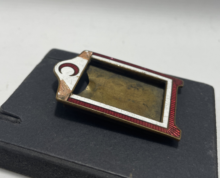 OSMANLI DÖNEMİ ÇOK NADİR MİNELİ HİLAL-İ AHMER FOTOĞRAF ÇERÇEVESİ