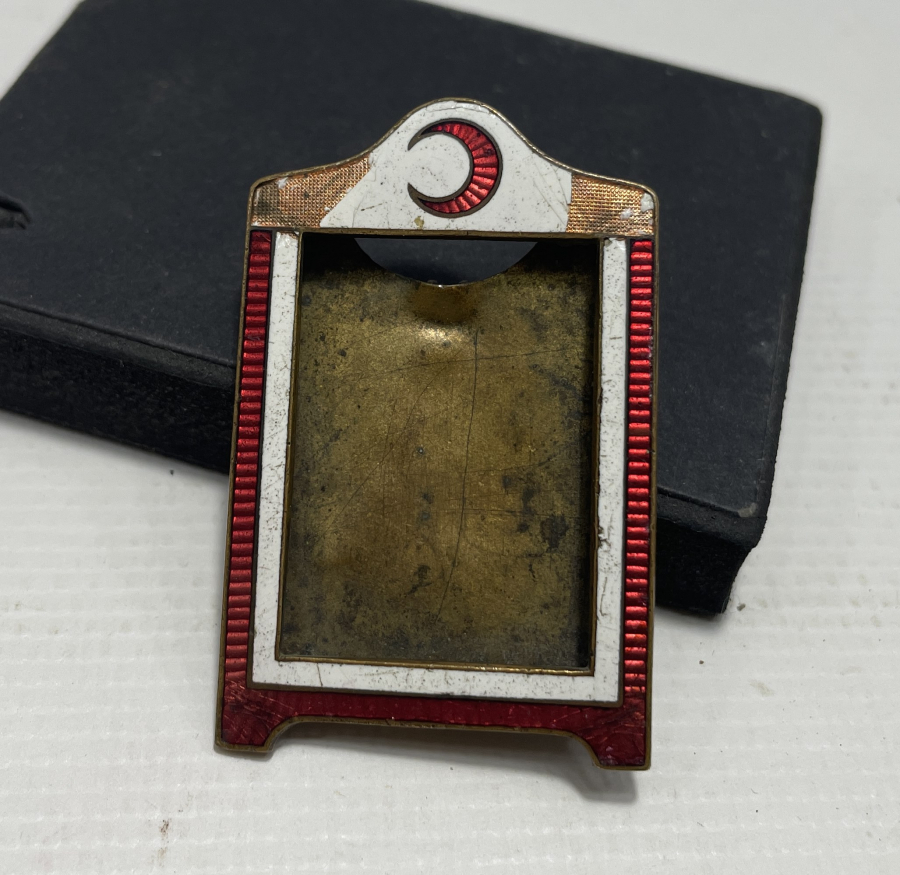 OSMANLI DÖNEMİ ÇOK NADİR MİNELİ HİLAL-İ AHMER FOTOĞRAF ÇERÇEVESİ