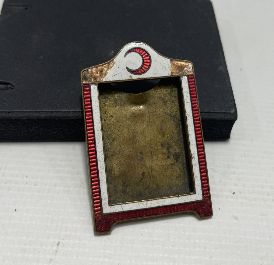 OSMANLI DÖNEMİ ÇOK NADİR MİNELİ HİLAL-İ AHMER FOTOĞRAF ÇERÇEVESİ