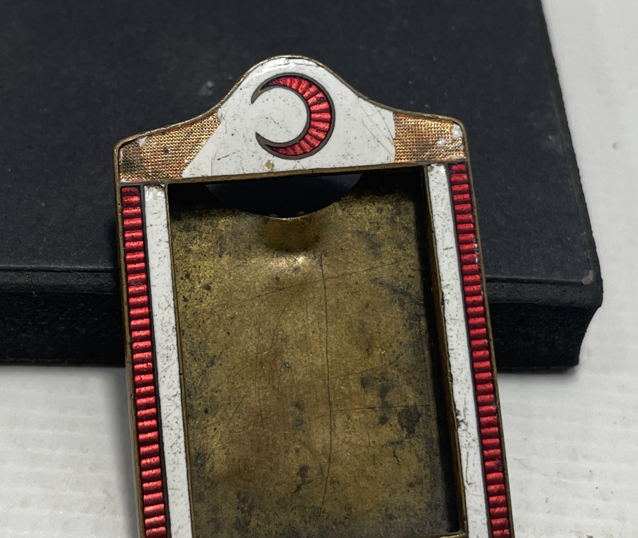 OSMANLI DÖNEMİ ÇOK NADİR MİNELİ HİLAL-İ AHMER FOTOĞRAF ÇERÇEVESİ