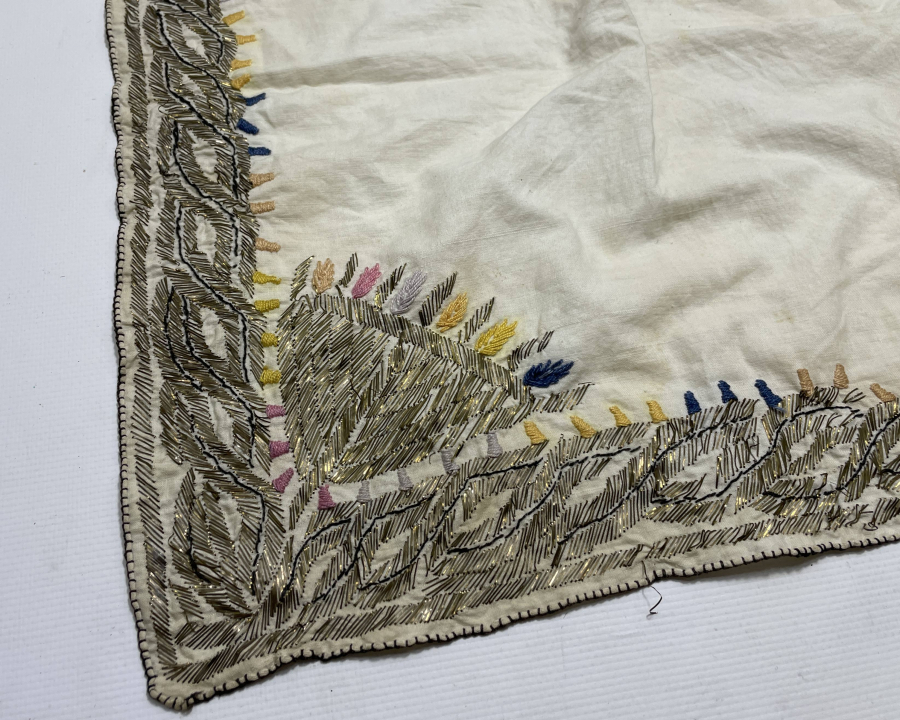 OSMANLI DÖNEMİ GÜMÜŞ TEL KIRMA İŞÇİLİKLİ EFE ULAMASI -EFE MENDİLİ