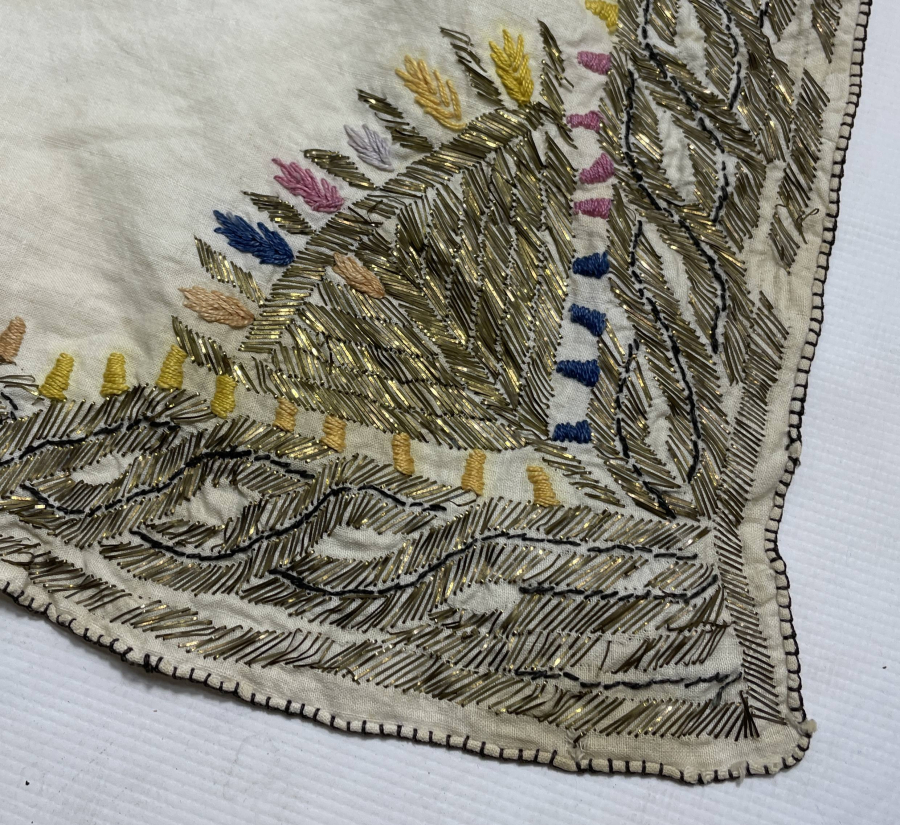 OSMANLI DÖNEMİ GÜMÜŞ TEL KIRMA İŞÇİLİKLİ EFE ULAMASI -EFE MENDİLİ