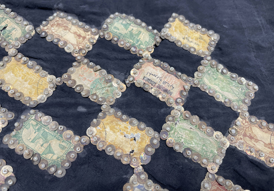 OSMANLI DÖNEMİ PULLARLA İŞLENMİŞ PANO RESİMLİK