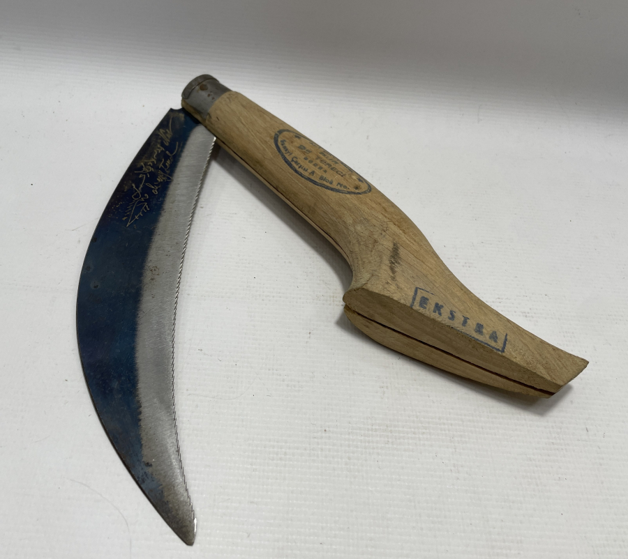 ÜZERİ OSMANLICA YAZILI BURSA İŞİ DEV BOY BAĞ BIÇAĞI