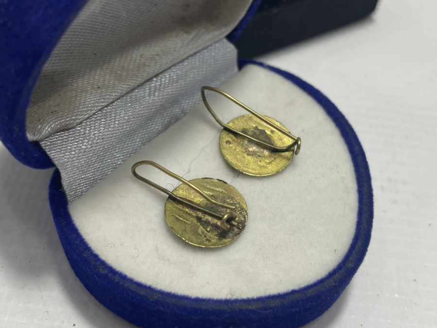 ÜZERİNDE MAŞALLAH YAZILI OSMANLI DÖNEMİ KÜPE  