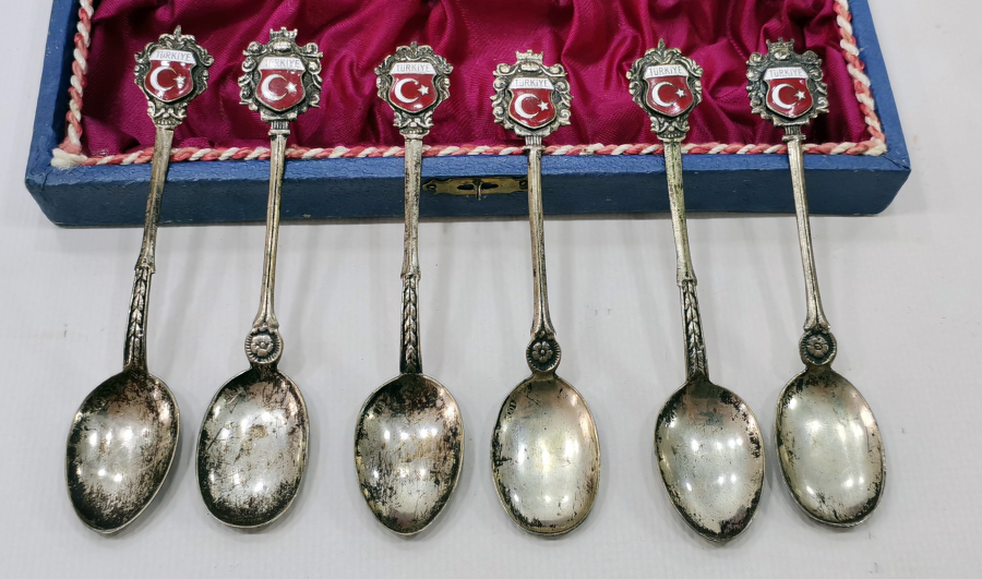 ANİTKA MİNELİ GÜMÜŞ KAŞIK TAKIMI