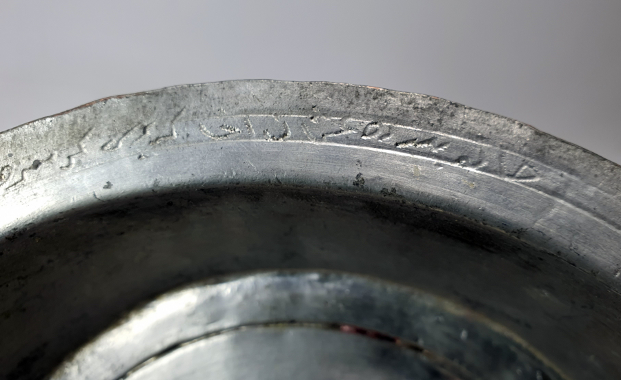 OSMANLI DÖNEMİ YAZILI BAKIR TABAK