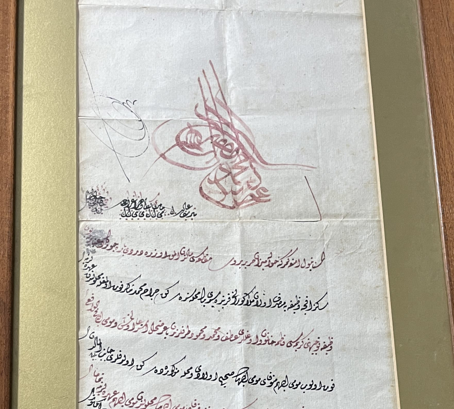 TUĞRASI EL ÇEKME ABDÜLAZİZ HAN DÖNEMİ BURSA İLE İLGİLİ FERMAN