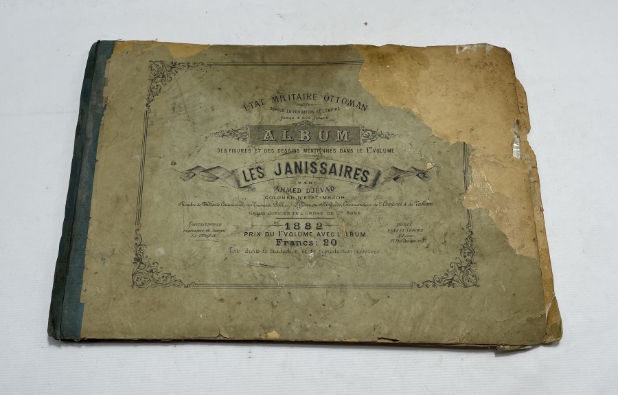 1882 TARİHLİ YENİÇERİLER KONULU ÇOK NADİR BÜYÜK BOY GRAVÜR KİTABI