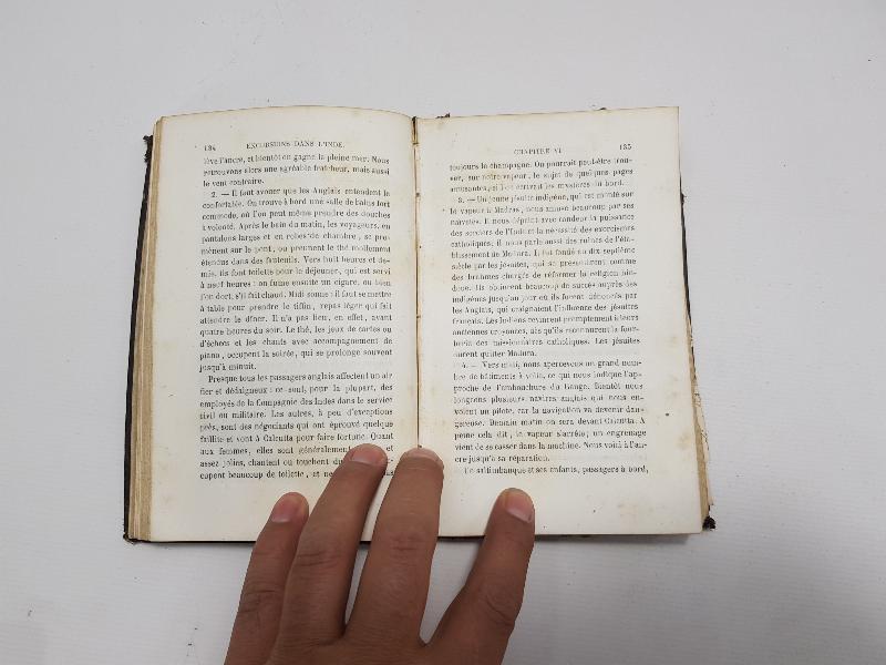 1856 TARİHLİ FRANSIZCA KİTAP: DANS L'INDE