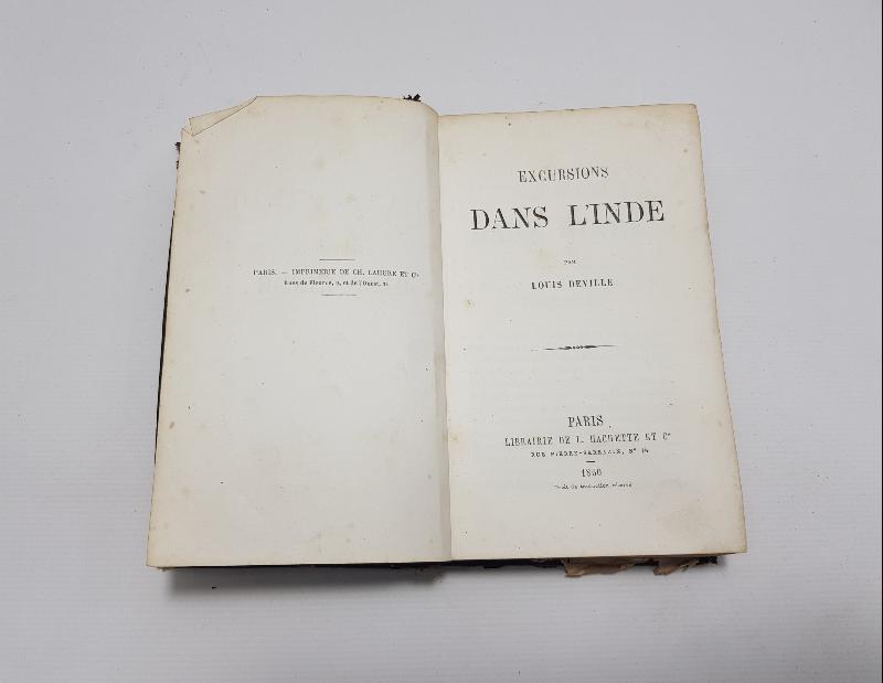 1856 TARİHLİ FRANSIZCA KİTAP: DANS L'INDE