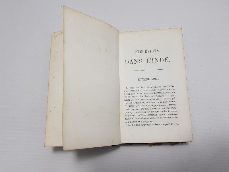 1856 TARİHLİ FRANSIZCA KİTAP: DANS L'INDE
