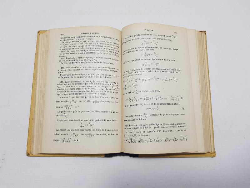 CONSTANTINOPLE DAMGALI 1912 TARİHLİ FRANSIZCA MATEMATİK KİTABI