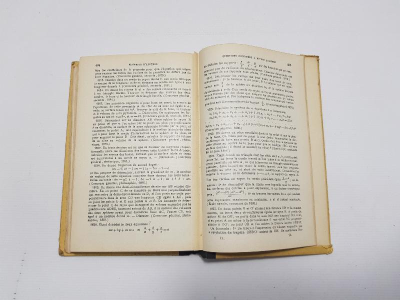 CONSTANTINOPLE DAMGALI 1912 TARİHLİ FRANSIZCA MATEMATİK KİTABI