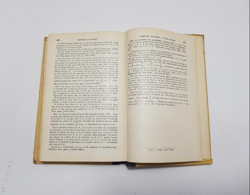 CONSTANTINOPLE DAMGALI 1912 TARİHLİ FRANSIZCA MATEMATİK KİTABI
