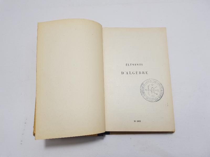 CONSTANTINOPLE DAMGALI 1912 TARİHLİ FRANSIZCA MATEMATİK KİTABI