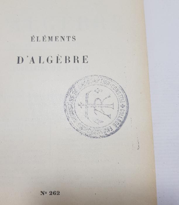 CONSTANTINOPLE DAMGALI 1912 TARİHLİ FRANSIZCA MATEMATİK KİTABI