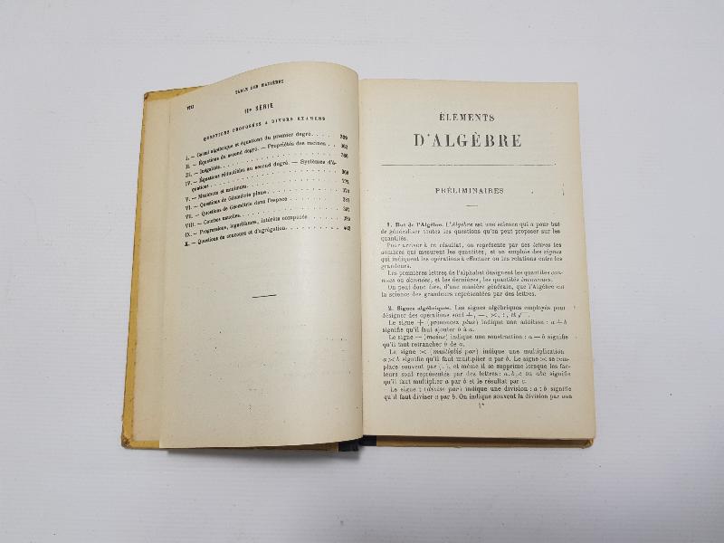 CONSTANTINOPLE DAMGALI 1912 TARİHLİ FRANSIZCA MATEMATİK KİTABI