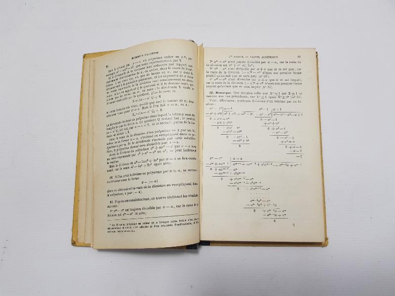 CONSTANTINOPLE DAMGALI 1912 TARİHLİ FRANSIZCA MATEMATİK KİTABI