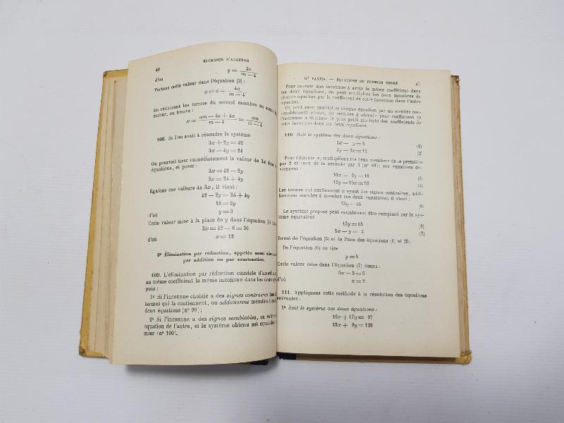 CONSTANTINOPLE DAMGALI 1912 TARİHLİ FRANSIZCA MATEMATİK KİTABI