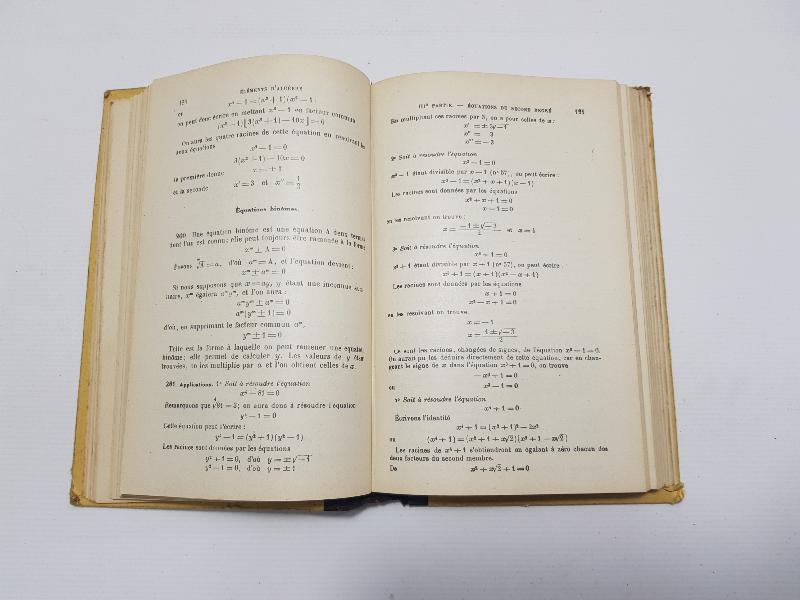 CONSTANTINOPLE DAMGALI 1912 TARİHLİ FRANSIZCA MATEMATİK KİTABI