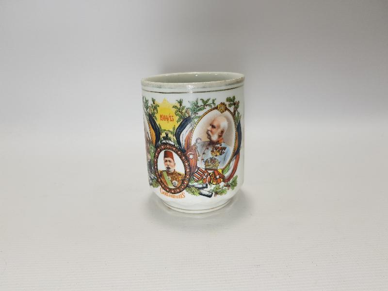 1. DÜNYA SAVAŞI DÖNEMİ İTTİFAK LİDERLER RESİMLİ PORSELEN KUPA