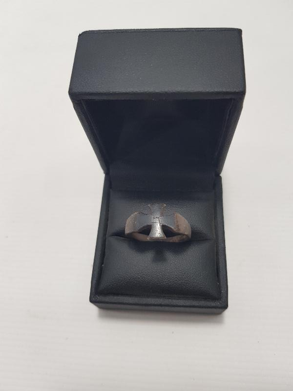 1. DÜNYA SAVAŞI HAÇ FORMLU MİNELİ ALMAN SUBAY YÜZÜĞÜ