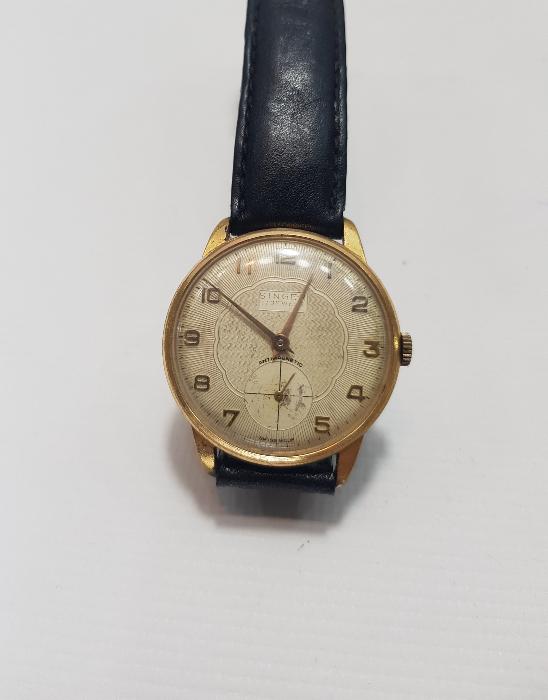 ALTIN KAPLAMA ANTİKA SINGER KOL SAATİ 