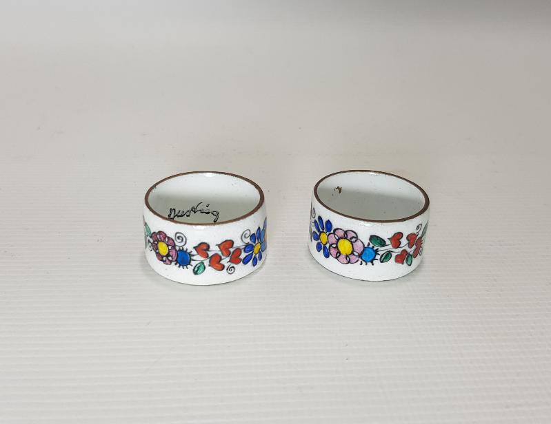 ART NOUVEAU SANATÇI İMZALI BİR ÇİFT MİNELİ PEÇETELİK