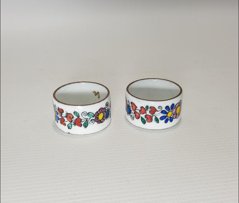 ART NOUVEAU SANATÇI İMZALI BİR ÇİFT MİNELİ PEÇETELİK