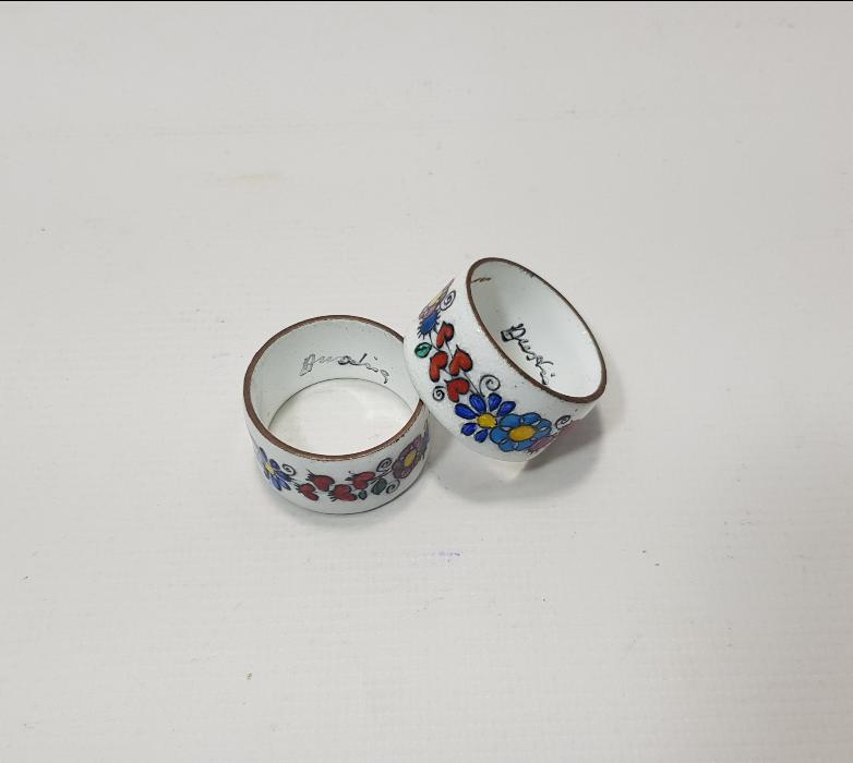 ART NOUVEAU SANATÇI İMZALI BİR ÇİFT MİNELİ PEÇETELİK