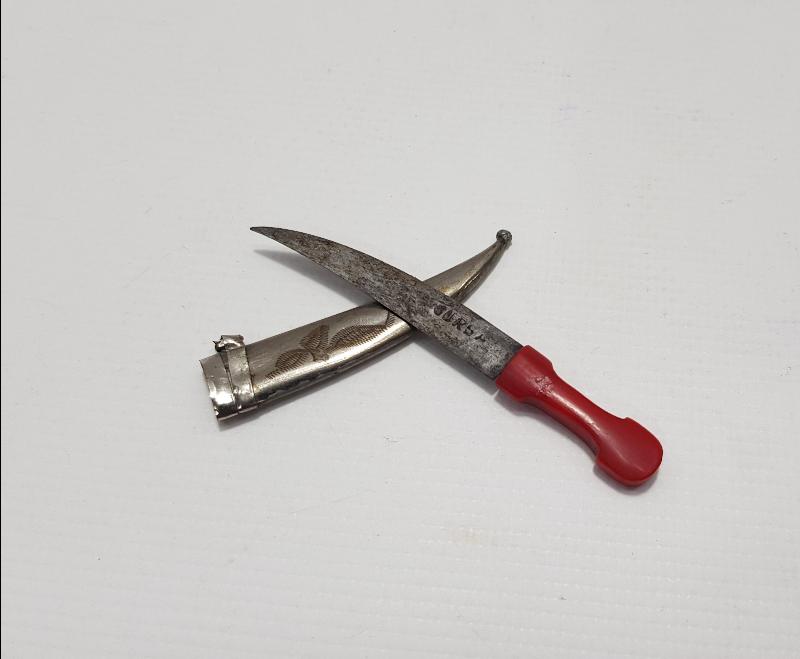 BURSA İŞİ KEHRİBAR SAPLI KOLEKSİYONLUK MİNİ HANÇER 