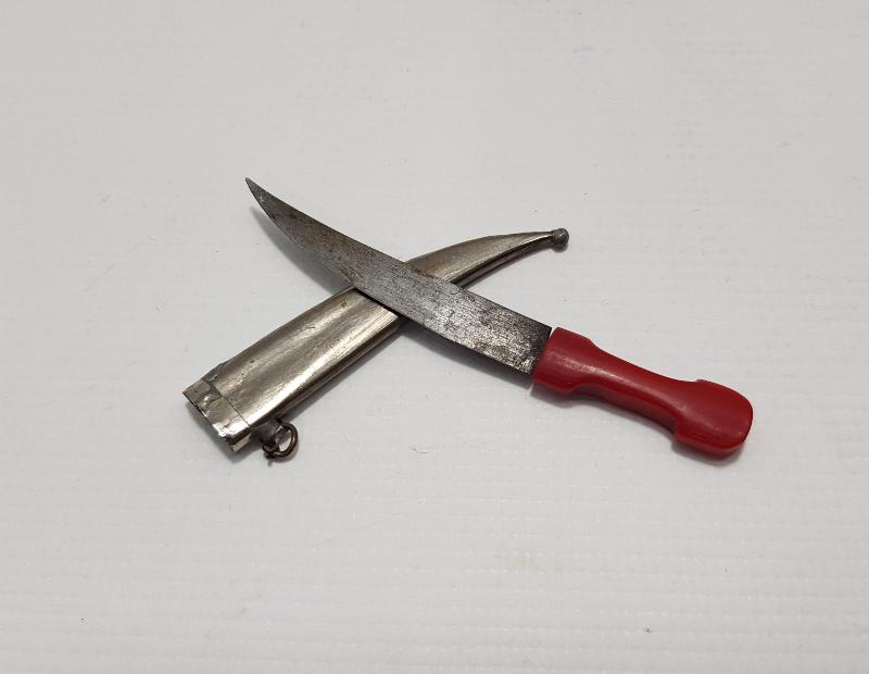 BURSA İŞİ KEHRİBAR SAPLI KOLEKSİYONLUK MİNİ HANÇER 