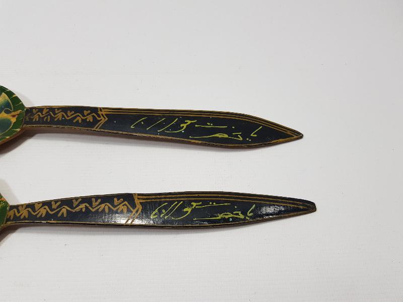 HAZRETİ MEVLANA KONULU EL BOYAMA İKİ ADET AHŞAP KAŞIK 