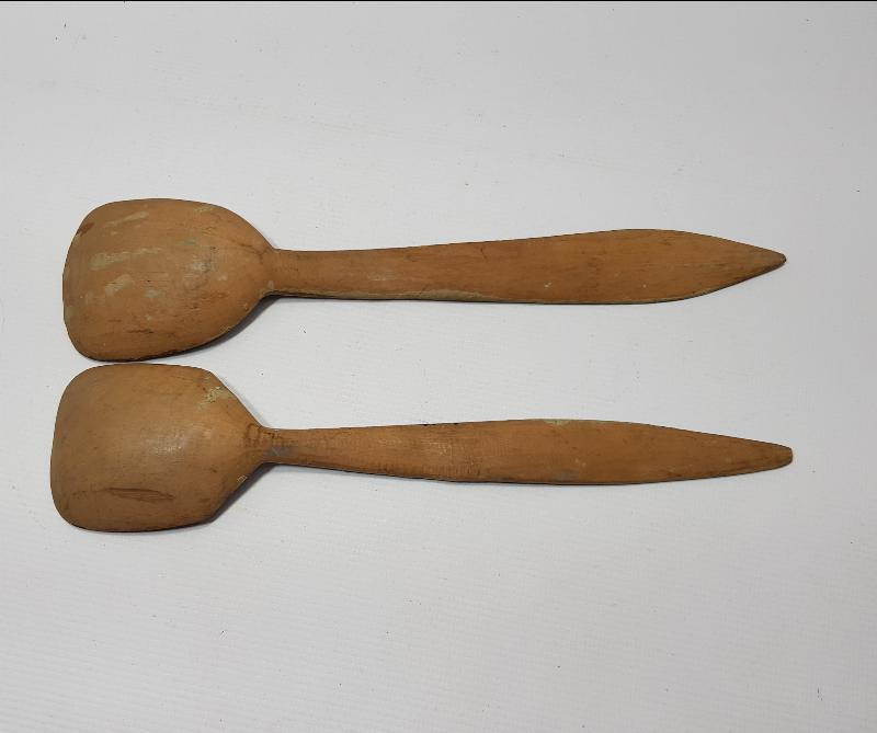 HAZRETİ MEVLANA KONULU EL BOYAMA İKİ ADET AHŞAP KAŞIK 