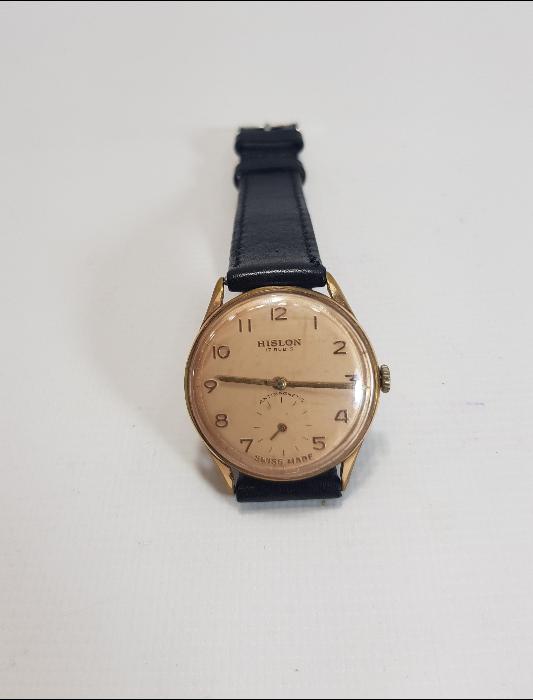 HISLON MARKA ALTIN KAPLAMA KURMALI KOL SAATİ 