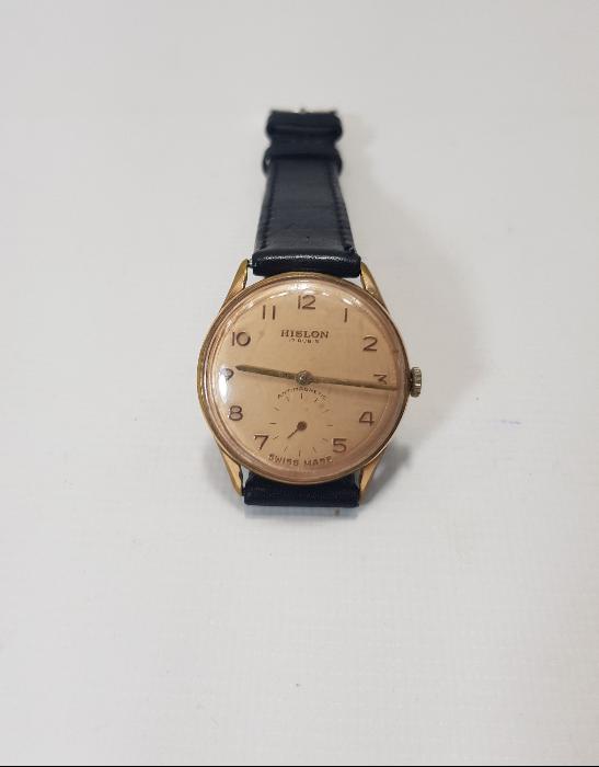 HISLON MARKA ALTIN KAPLAMA KURMALI KOL SAATİ 